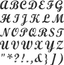 Technique Tuesday -  Alphabet Stamp Set - Serendipity Capital Letters Extra Large  (sold individually)